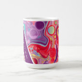 Paars, rood, geel, blauw Abstract gepersonaliseerd Koffiemok (Center)