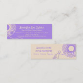 Paars roomkleurige visitekaartjes (Voorkant / Achterkant)