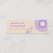 Paars roomkleurige visitekaartjes (Achterkant)