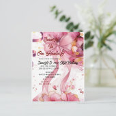 Paars Roos 100e Verjaardag Gift Modern roze Briefkaart (Staand voorkant)