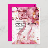 Paars Roos 100e Verjaardag Gift Modern roze Briefkaart (Voorkant / Achterkant)