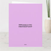 PAARS ROOS ART BIRTHDAY Wenskaart Kaart (Achterkant)