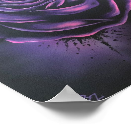 "Paars Roos" Art Poster Afdrukken (Hoek)