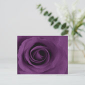 Paars Roos Artsy Briefkaart (Staand voorkant)