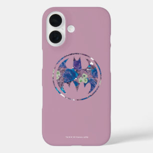 Paars Roos Bat Signal iPhone 16 Hoesje