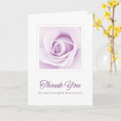 Paars roos bedankt jullie gedachten en gebeden gev kaart (Gele Bloem)