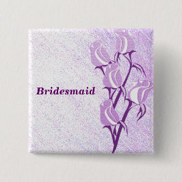 Paars Roos Bridesmaïde Button Pin