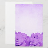  Paars Roos Briefpapier (Voorkant / Achterkant)