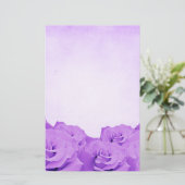  Paars Roos Briefpapier (Staand voorkant)