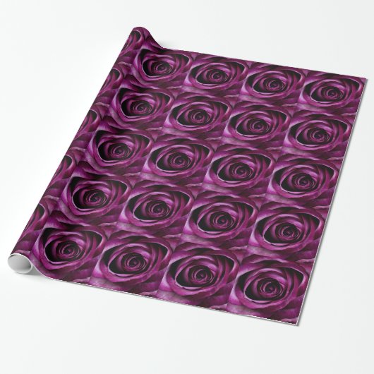 Paars Roos Cadeaupapier (Uitgerold)