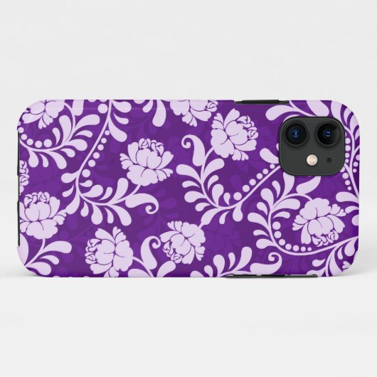 Paars Roos Case-Mate iPhone Case (Achterkant (horizontaal))