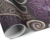 Paars Roos Celtic Knot Cadeaupapier (Rol Hoek)