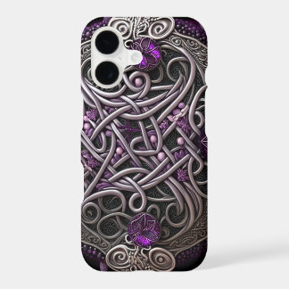 Paars Roos Celtic Knot Wrapping Paper