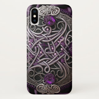 Paars Roos Celtic Knot Wrapping Paper Case-Mate iPhone Case