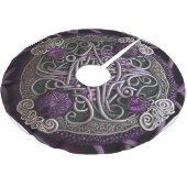 Paars Roos Celtic Knot Wrapping Paper Kerstboom Rok (Gekanteld)