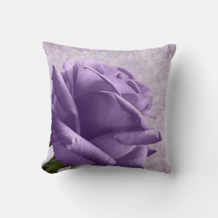 Paars Roos en Damask Floral Pillow Kussen