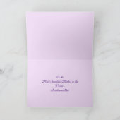 Paars Roos en Wenskaart van ras Kaart (Binnen)