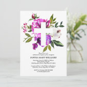 Paars Roos en wit kruis Kaart (Staand voorkant)