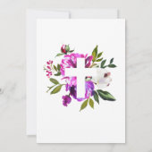 Paars Roos en wit kruis Kaart (Achterkant)