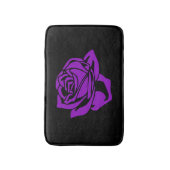 Paars Roos en Zwarte Bath Mat (Voorkant Verticaal)