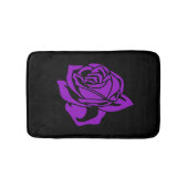Paars Roos en Zwarte Bath Mat (Voorkant)