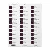 Paars Roos Etiket (Full Sheet)
