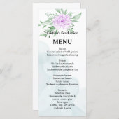 Paars Roos Eucalyptus laat Afstuderen Dinon Menu (Voorkant / Achterkant)