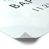 Paars Roos Eucalyptus Leaves Baptisme Welkom Poster (Hoek)