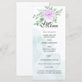 Paars Roos Eucalyptus Leaves Birthday Menu (Voorkant / Achterkant)