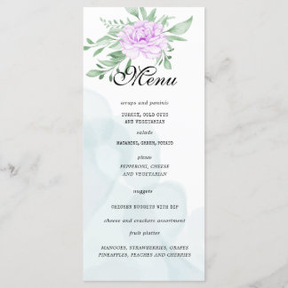 Paars Roos Eucalyptus Leaves Birthday Menu