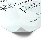 Paars Roos Eucalyptus Leaves Retirement Party Poster (Hoek)