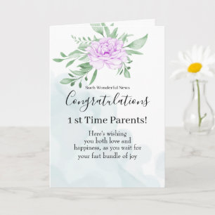 Paars Roos Eucalyptus Zwangerschap Gefeliciteerd Kaart