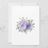 Paars Roos Eucalyptusrepetitie Diner Kaart (Achterkant)
