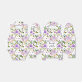 Paars Roos Floral 100e verjaardag Bedankdoosjes (Uitgevouwen)