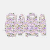  Paars Roos Floral 80th Birthday Bedankdoosjes (Uitgevouwen)