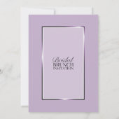 Paars Roos Floral Bridal Brunch Kaart (Achterkant)