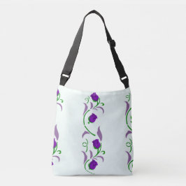 Paars Roos Floral Crossbody Tas