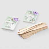 Paars Roos Floral Eucalyptus Boho Wedding Programm Handwaaier (Niet-gemonteerd)