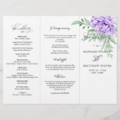 Paars Roos Floral Eucalyptus Wedding Ceremonie (Voorkant)