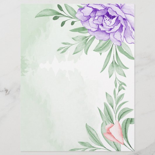 Paars Roos Floral Eucalyptus Wedding Ceremonie (Achterkant)