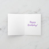 Paars Roos Floral Gold 80th Birthday (Binnen)