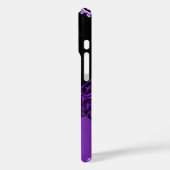 Paars Roos Floral Lace Black Case-Mate iPhone Case (Achterkant / Links)