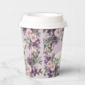 Paars Roos Floral met Lamb Papieren Bekers (Rechts)