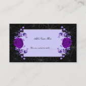 Paars Roos Floral Spiderweb - Dall Wedding Table Plaatskaartje (Voorkant)