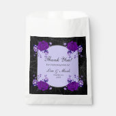 Paars Roos Floral Spiderweb Fall Wedding Bedankzakje (Voorkant)