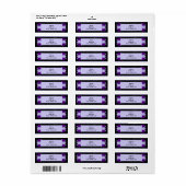 Paars Roos Floral Spiderweb Fall Wedding Etiket (Full Sheet)