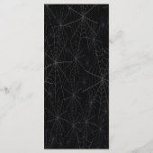 Paars Roos Floral Spiderweb Fall Wedding Menu (Achterkant)