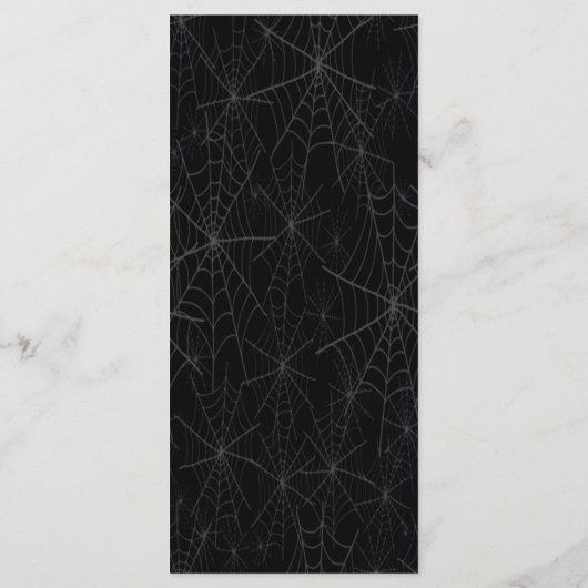 Paars Roos Floral Spiderweb Fall Wedding Menu (Achterkant)