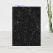 Paars Roos Floral Spiderweb Fall Wedding Programme Bedankkaart (Achterkant)