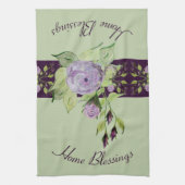 Paars Roos Floral Theedoek (Verticaal)